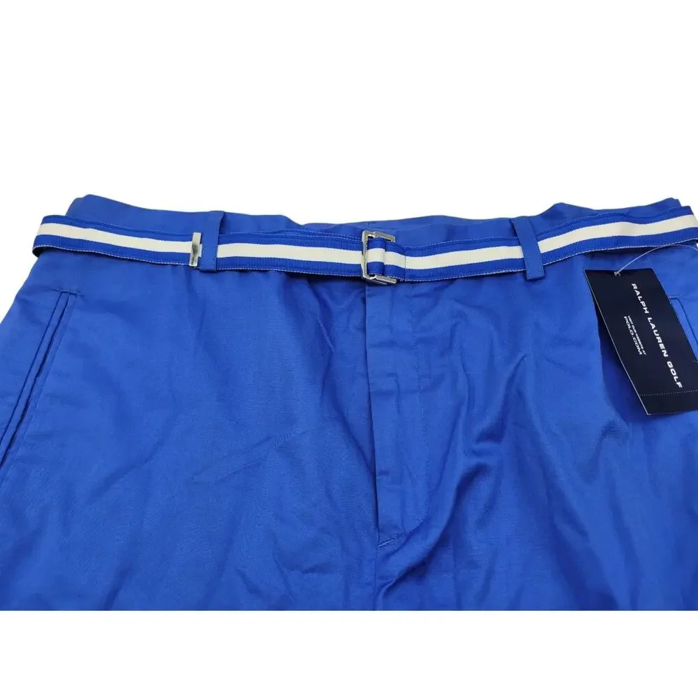 NWT Ralph Lauren Golf Women Shorts Bermuda Blue W/Belt Preppy Classic Size 10